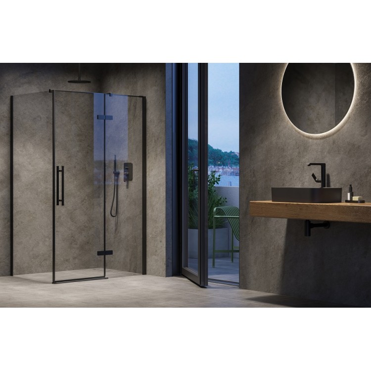 Dušas stūra komplekts kvadrātveida RAVAK COOL COSD2+COPS 100x100 cm, melns