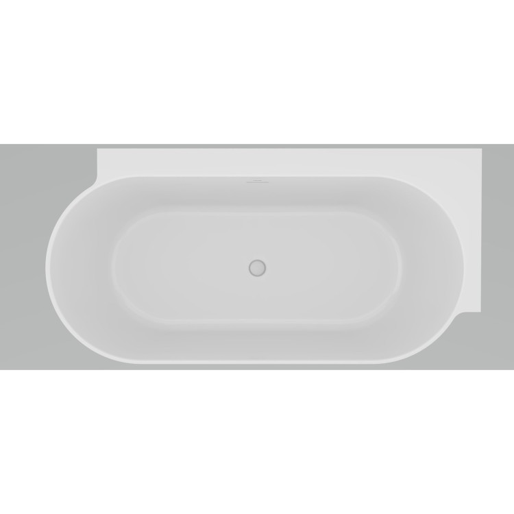 Brīvi stāvoša vanna Ravak FREEDOM Corner II TEC 175x86 R cm, rozā/balts, noteces vāks balts