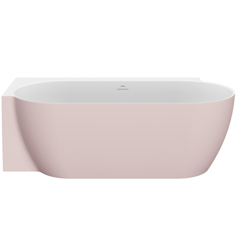 Brīvi stāvoša vanna Ravak FREEDOM Corner II TEC 175x86 L cm, rozā/balts, noteces vāks balts