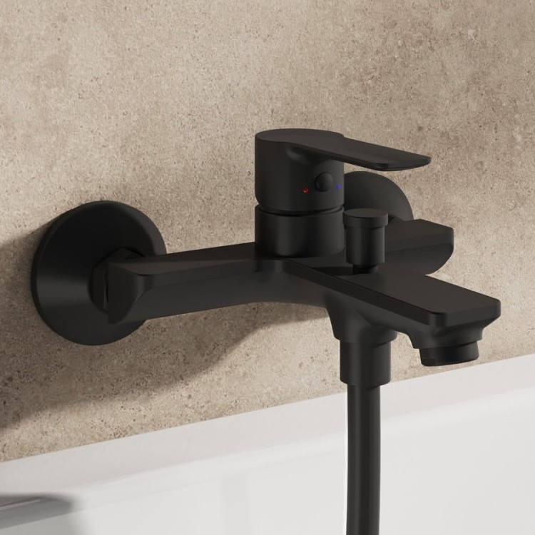 Vannas un dušas maisītājs RAVAK Solar SL 022.00/150BL, melns matēts