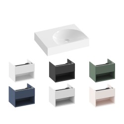 Vannas istabas izlietne RAVAK LITE 600/450 L 60x45 cm, XJXL1360000