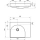 Vannas istabas izlietne RAVAK LITE 600/450 R 60x45 cm, XJXP1360000 Vannas istabas izlietne RAVAK LITE 600/450 R 60x45 cm, XJXP1360000
