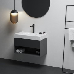 Vannas istabas skapītis izlietnei Ravak SD Lite 800 , melns matēts