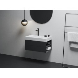 Vannas istabas skapītis izlietnei Ravak SD Lite 800 R , melns matēts