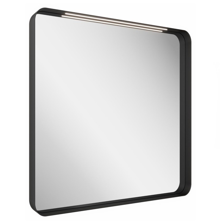 Spogulis ar LED apgaismojumu Ravak Stripe I 80x70cm, melns