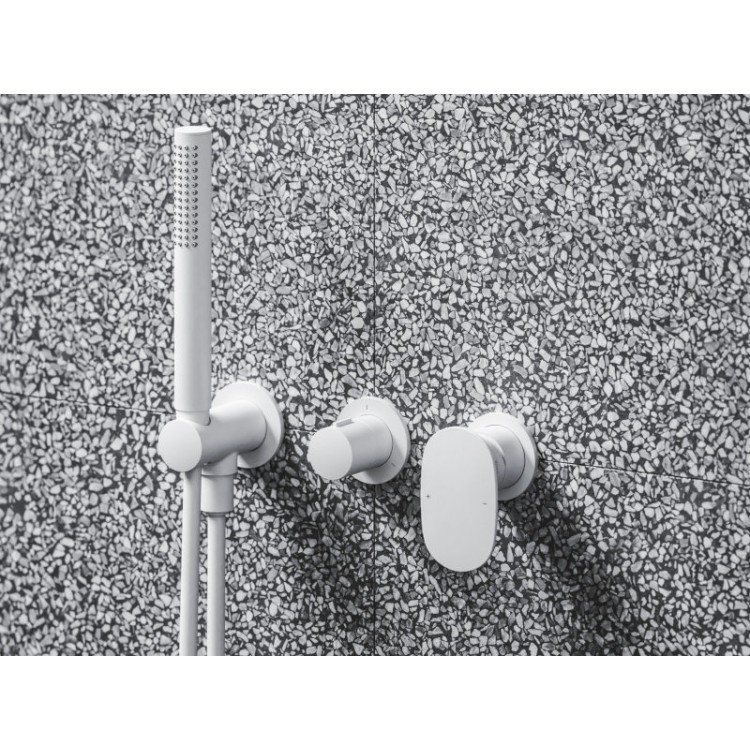 Dušas iebūvējamais maisītājs RAVAK SPRING SG 065.10WHM.O2, balts matēts