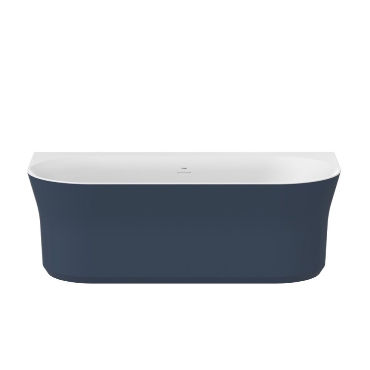 Brīvi stāvoša vanna Ravak YPSILON Wall 178x86 cm, tumši zila/balta