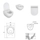 Tualetes pods piekaramais Ravak Zante RimOff ar Soft Close vāku, balts Tualetes pods piekaramais Ravak Zante RimOff ar Soft Close vāku, balts