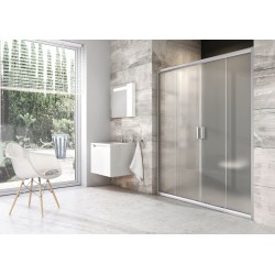 Dušas durvis bīdāmās RAVAK Blix BLDP4 140cm, satīns/matēts