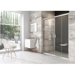 Dušas durvis bīdāmās RAVAK Blix BLDP4 140cm, spīdīgs/caurspīdīgs