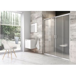 Dušas durvis bīdāmās RAVAK Blix BLDP4 140cm, spīdīgs/matēts