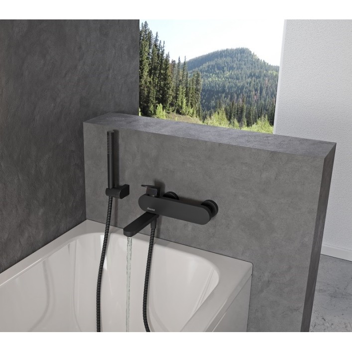 Vannas un dušas maisītājs RAVAK Chrome CR 022.20BL, melns X070431