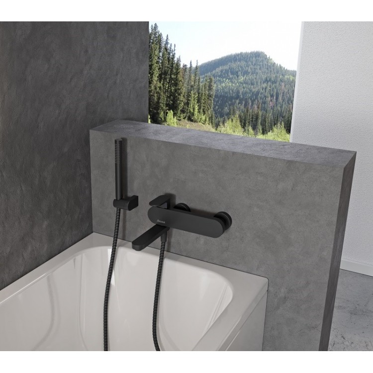 Vannas un dušas maisītājs RAVAK Chrome CR 022.20BL, melns X070431 Vannas un dušas maisītājs RAVAK Chrome CR 022.20BL, melns X070431