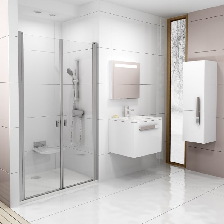 Dušas durvis RAVAK Chrome CSDL2 110 cm, satīns