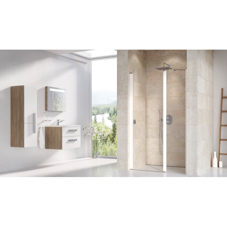 Dušas durvis RAVAK Chrome CSD2 100 cm, balts