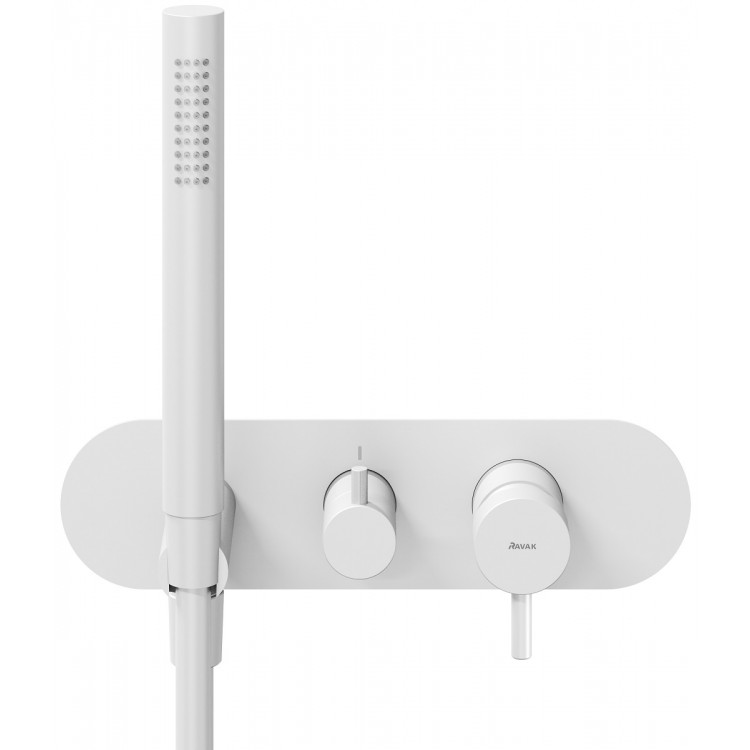 Ravak Espirit Vannas/dušas jaucējkrāna virsapmetuma daĮa ES 065.10WV.O2RB07D, balts matēts