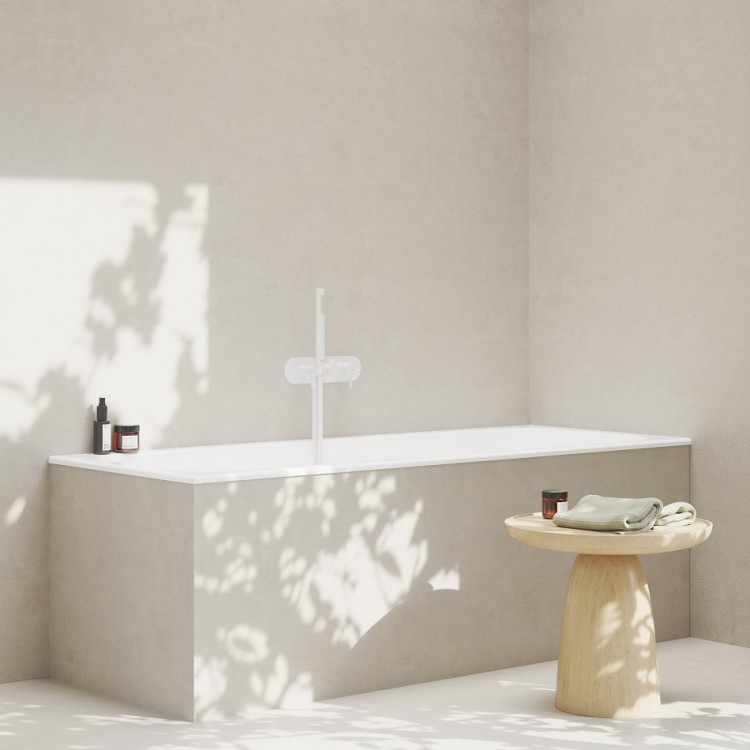 Ravak Espirit Vannas/dušas jaucējkrāna virsapmetuma daĮa ES 065.10WV.O2RB07D, balts matēts