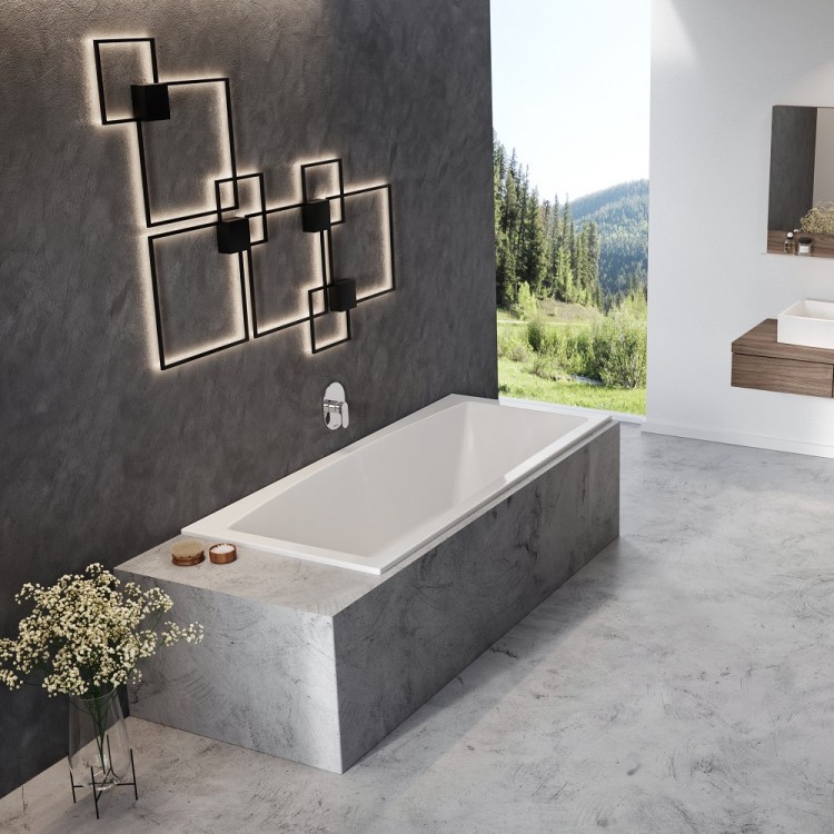 Taisnstūra vanna RAVAK FORMY 02 SLIM 180x80, C891300000