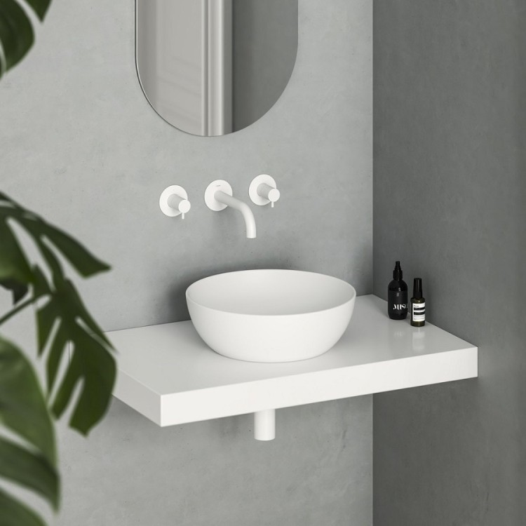 Vannas istabas uzliekamā izlietne Ravak Uni Slim 400 B 40cm, balta matēta