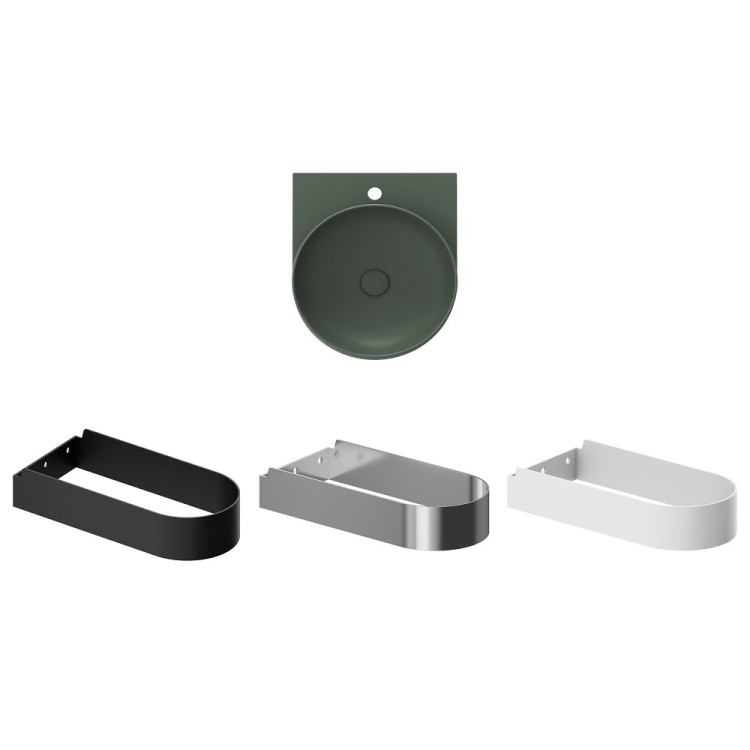 Vannas istabas izlietne RAVAK YARD 400 40.5x50 cm, grey green