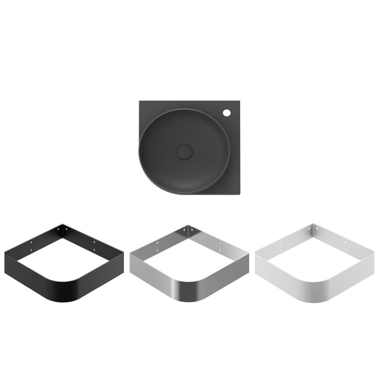 Vannas istabas stūra izlietne Ravak Yard 450 C 45x45 cm, antracīts