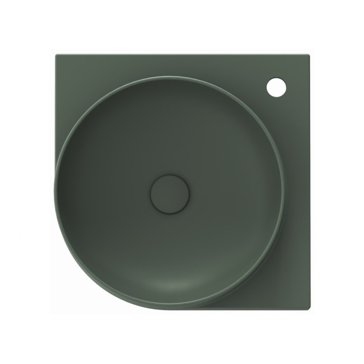 Vannas istabas stūra izlietne Ravak Yard 450 C 45x45 cm, Grey Green