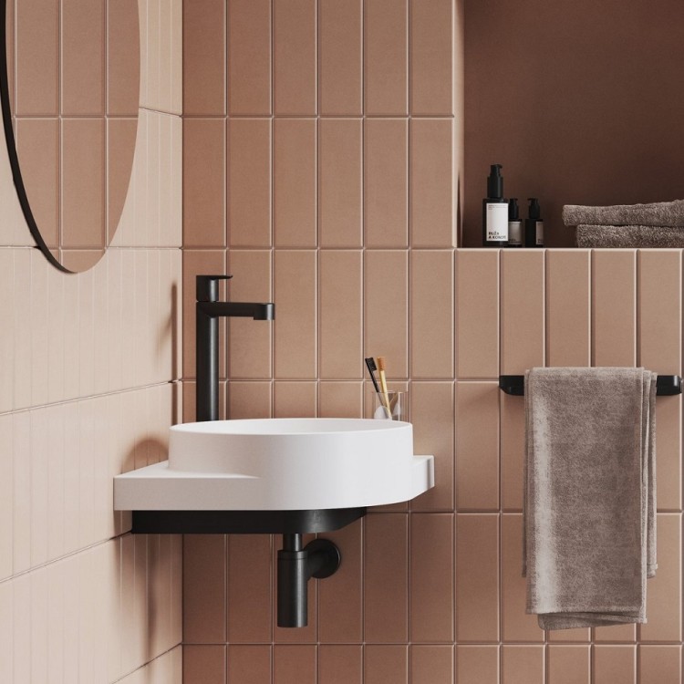 Vannas istabas stūra izlietne Ravak Yard 450 C 45x45 cm, balta matēta