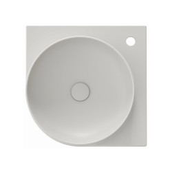 Vannas istabas stūra izlietne Ravak Yard 450 C 45x45 cm, Smoke Grey