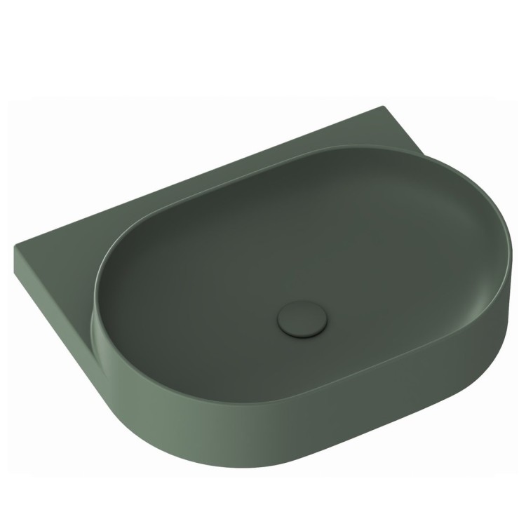 Vannas istabas izlietne RAVAK YARD 600 60.5x50 cm, grey green