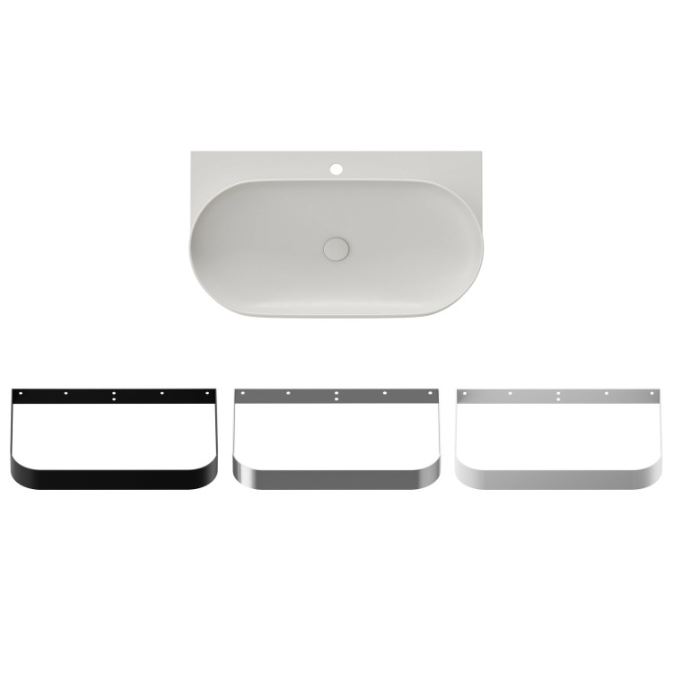 Vannas istabas izlietne RAVAK YARD 800 80.5x50 cm, smoke grey