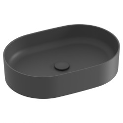 Vannas istabas uzliekamā izlietne Ravak Ceramic 550 O Slim 55x37cm, antracīts