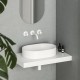 Vannas istabas uzliekamā izlietne Ravak Ceramic 550 O Slim 55x37cm, balta matēta