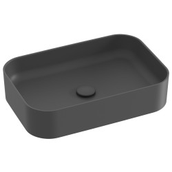 Vannas istabas uzliekamā izlietne Ravak Ceramic 550 R Slim 55x37cm, antracīts