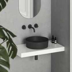 Vannas istabas uzliekamā izlietne Ravak Uni Slim 400 40cm, melna matēta