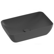 Vannas istabas uzliekamā izlietne Ravak Uni 500R Slim 50x31cm, antracīts