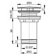 Sifona izplūde Ravak, melns, X01762 Sifona izplūde Ravak, melns, X01762