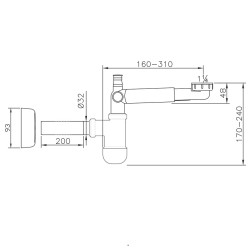 Izlietnes sifons mēbelu Ravak 1 1/4x32, balts
