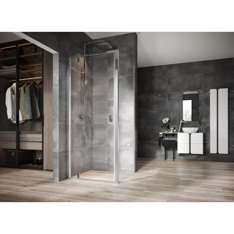 Dušas stūris kvadrātveida RAVAK NEXTY NDOP1+NPSS 80x80 cm, spīdīgs
