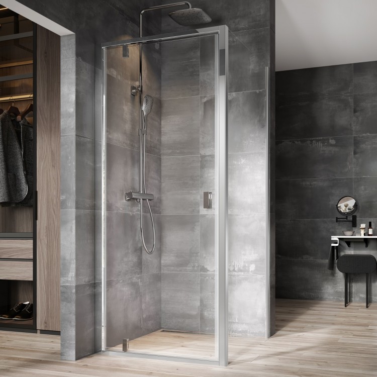 Dušas stūris kvadrātveida RAVAK NEXTY NDOP1+NPSS 80x80 cm, spīdīgs