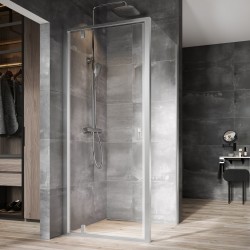Dušas stūris kvadrātveida RAVAK NEXTY NDOP1+NPSS 80x80 cm, satīns