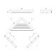 Stūra plaukts Ravak SLIM C 290x139 mm, satīns/hroms X07P578 Stūra plaukts Ravak SLIM C 290x139 mm, satīns/hroms X07P578