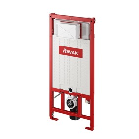 Komplekts Ravak LIFE RimOff + Ravak rāmis ar baltu pogu