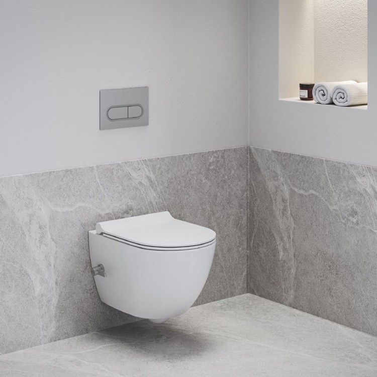 Tualetes pods piekaramais ar bidē funkciju Ravak Uni Chrome RimOff, X01912