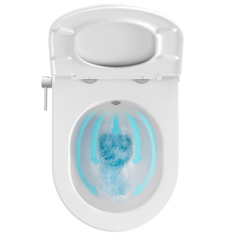 Tualetes pods piekaramais ar bidē funkciju Ravak Uni Chrome RimOff, X01912