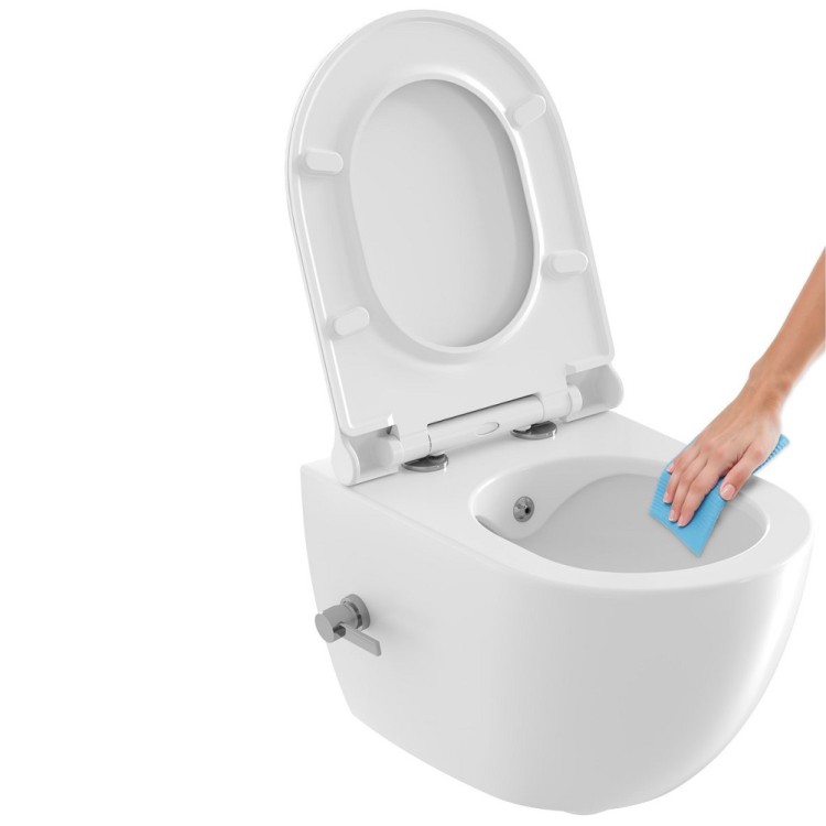 Tualetes pods piekaramais ar bidē funkciju Ravak Uni Chrome RimOff, X01912