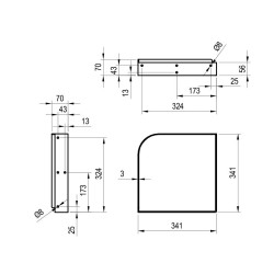 Izlietnes konsole Ravak Yard 450 C, balta X01775