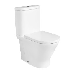 Tualetes pods Roca Meridian Rimless Compact Vario ar Soft Close vāku, universāls izvads, balts