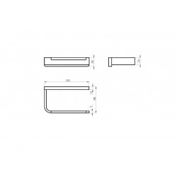 Tualetes papīra turētājs Rubineta EDELA 670102BK, 194006