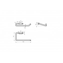 Tualetes papīra turētājs Rubineta MINI 670109BK, 194018