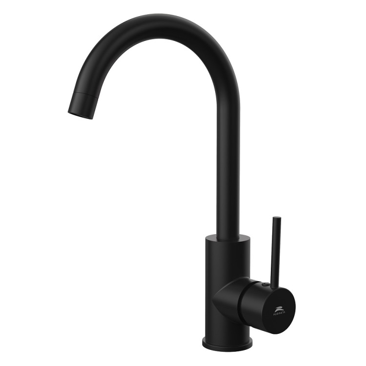 Virtuves izlietnes maisītājs Rubineta, Axe-33 (BK2), melns matēts